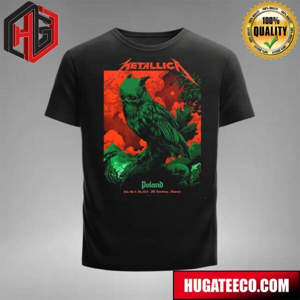 Metallica M72 World Tour At PGE Narodowy In Warsaw Poland On July 5th And 7th 2024 Merchandise Fan Gifts T-Shirt