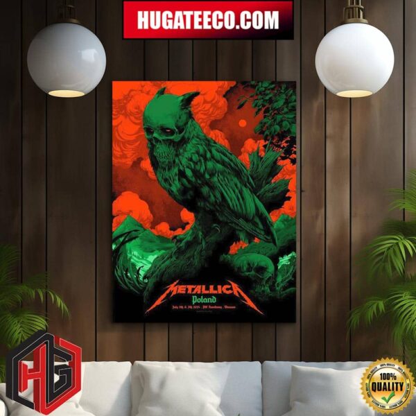 Metallica M72 World Tour At PGE Narodowy In Warsaw Poland On July 5th And 7th 2024 Merchandise Home Decor Poster Canvas