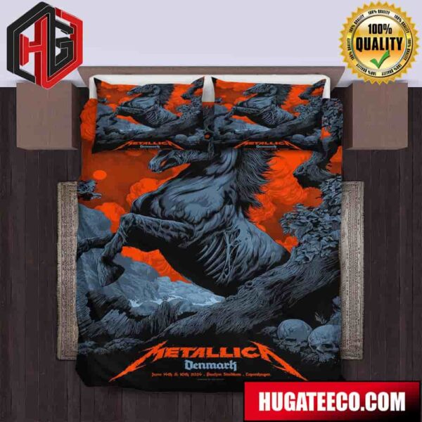 Metallica M72 World Tour No Repeat Weekend In Den Mark On June 14th And 16th 2024 At Parken Stadium Copenhagen Poster 3 Of 5 From Ken Taylor Merchandise Bedding Set