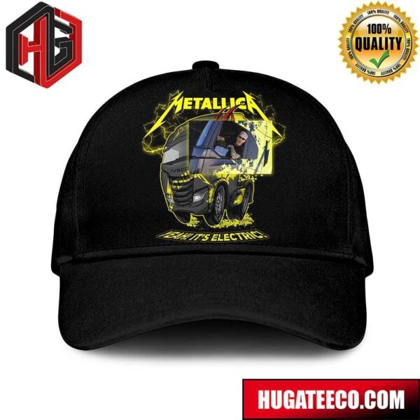 Metallica M72 World Tour 2024 Yeah Its Electric Hetfield And The Jump Demon Are One In The Same Iveco Truck Driver Swap Hat-Cap (Copy)