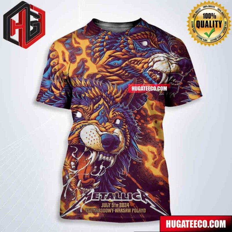 Metallica M72 World Tour No Repeat Weekend With Architects And Mammoth WVH Merchandise On Display At PGE Narodowy In Warsaw Poland Night 1 Print Part 1 Of 2 On July 5 2024 By Ben Kwok  All Over Print Shirt