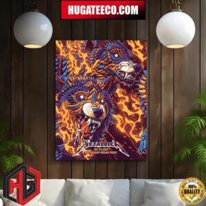 Metallica M72 World Tour No Repeat Weekend With Architects And Mammoth WVH Merchandise On Display At PGE Narodowy In Warsaw Poland Night 1 Print Part 1 Of 2 On July 5 2024 By Ben Kwok  Home Decor Poster Canvas