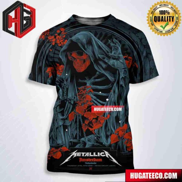Metallica No Repeat Weekend Of The 2023 European M72 World Tour In Amsterdam Netherlands On Thursday April 27th 2023 At Johan Cruijff Arena All Over Print Shirt
