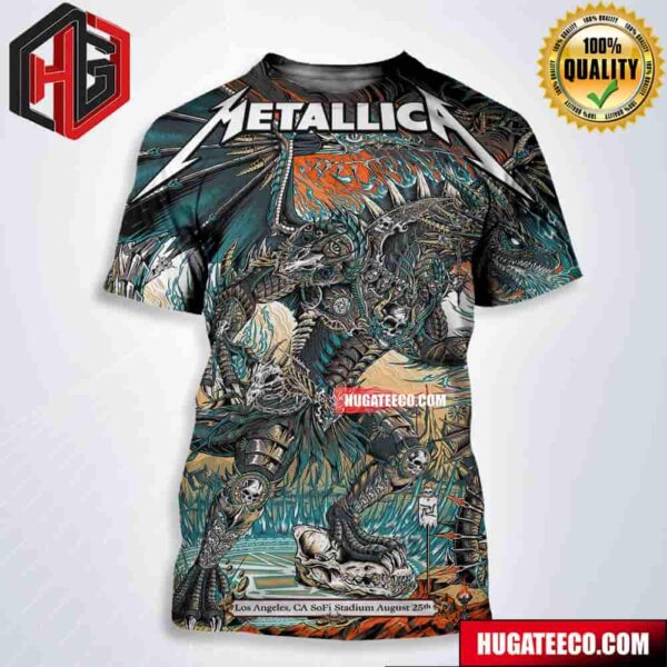 Metallica No Repeat Weekend Of The 2023 European M72 World Tour In Los Angeles CA At Sofi Stadium August 25th All Over Print Shirt