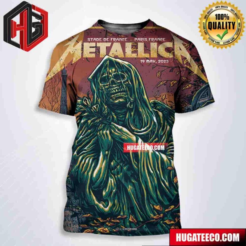 Metallica No Repeat Weekend Of The 2023 European M72 World Tour On 19 May At Stade De France In Paris France All Over Print Shirt