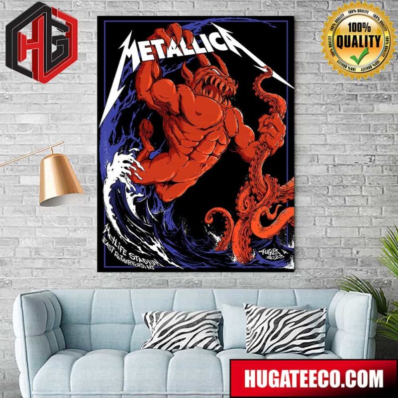 Metallica No Repeat Weekend of the 2023 European M72 World Tour At Metlife Stadium East Rutherford NJ On August 4th Merch Poster Canvas