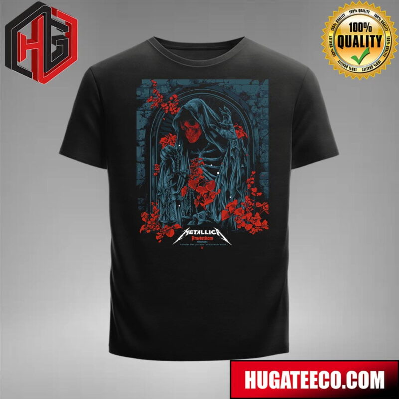 Metallica No Repeat Weekend of the 2023 European M72 World Tour In Amsterdam Netherlands On Thursday April 27th 2023 At Johan Cruijff Arena Merch T-Shirt