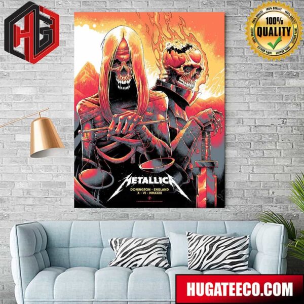 Metallica No Repeat Weekend of the 2023 European M72 World Tour In Donington England X VI MMXXII Merch Poster Canvas