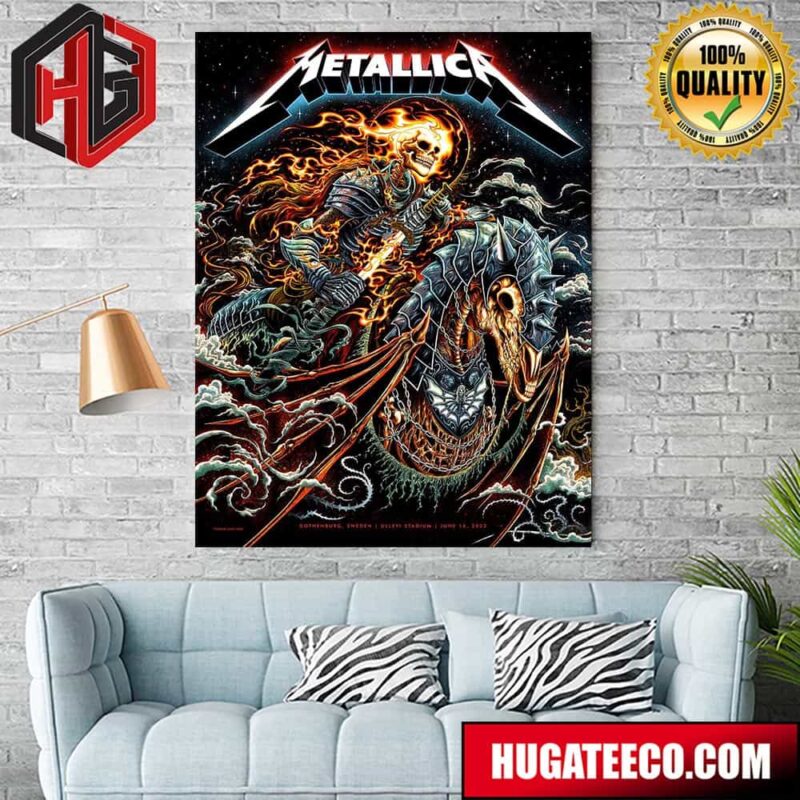 Metallica No Repeat Weekend of the 2023 European M72 World Tour In Gothenburg Sweden At Ullevi Stadium On June 16 Merch Poster Canvas