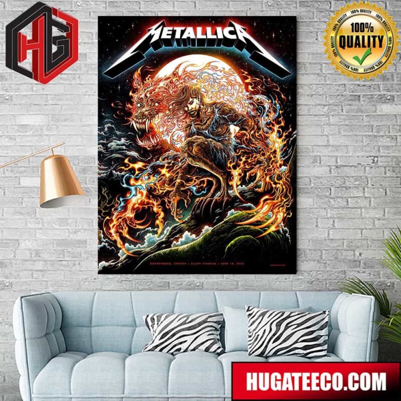 Metallica No Repeat Weekend of the 2023 European M72 World Tour In Gothenburg Sweden At Ullevi Stadium On June 18 Merch Poster Canvas