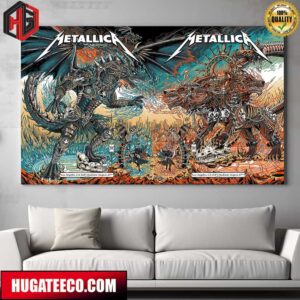 Metallica No Repeat Weekend of the 2023 European M72 World Tour In Los Angeles CA At Sofi Stadium August 25th 27th Merch Poster Canvas