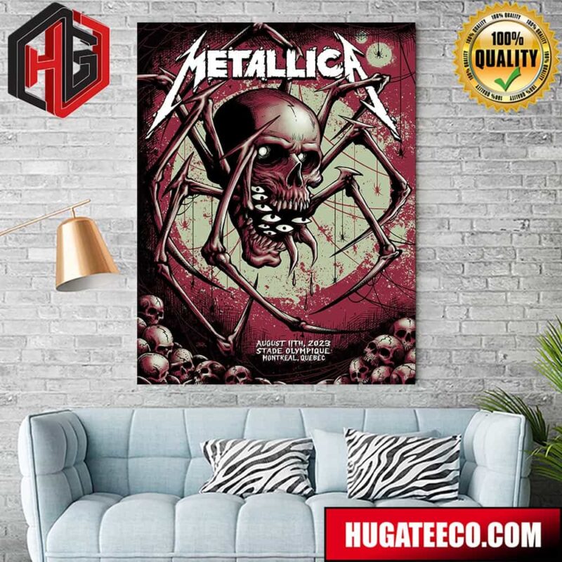 Metallica No Repeat Weekend of the 2023 European M72 World Tour In Montreal Quebec At Stade Olympique On August 11th Merch Poster Canvas