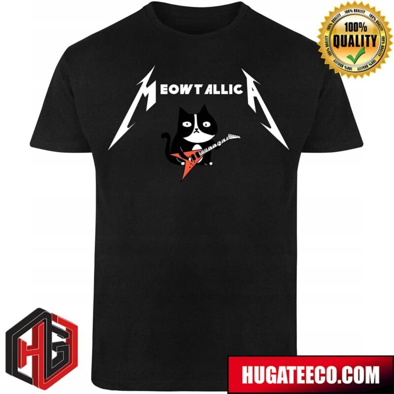 Metallica Parody Meowtallica Cute Love Rock Funny Merchandise T-Shirt