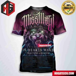 Miss May I Playing The Album Apologies Are For The Weak In Fall With Special Guests In Hearts Wake Traitors And Bloom Schedule List All Over Print Shirt