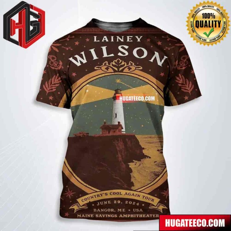 New Queen Of Country Lainey Wilson?s Show In Bangor Maine Country’s Cool Again Tour On June 29 2024 All Over Print Shirt