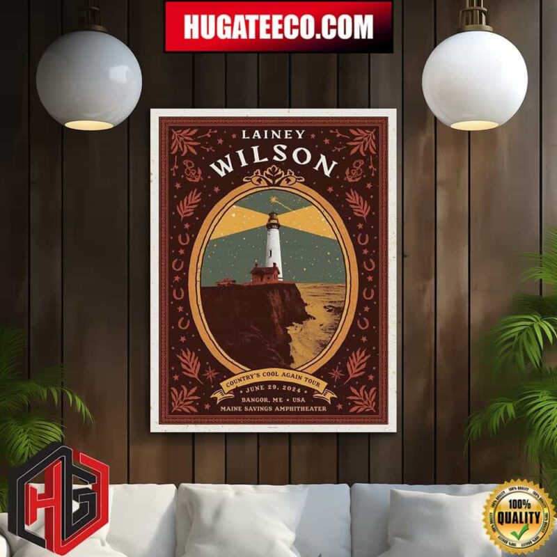 New Queen Of Country Lainey Wilson?s Show In Bangor Maine Country’s Cool Again Tour On June 29 2024 Home Decor Poster Canvas