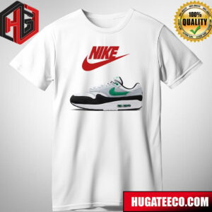 Nike Air Max 1 White Black Stadium Green Sneaker T-Shirt