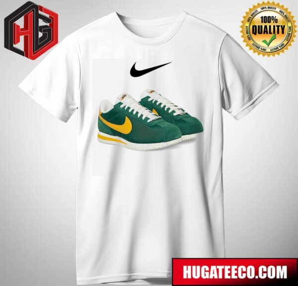 Nike Cortez TXT Gorge Green Yellow Ochre Sneaker T-Shirt