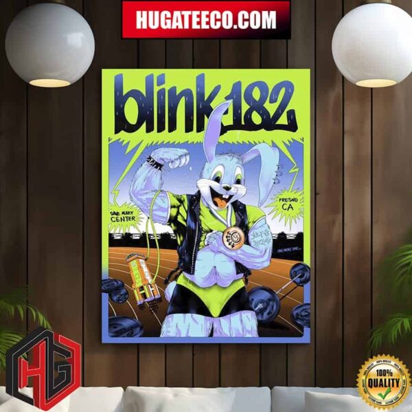 Official Blink-182 At Save Mart Center In Fresno California On July 10th 2024 Concert Poster Home Decor Poster Canvas