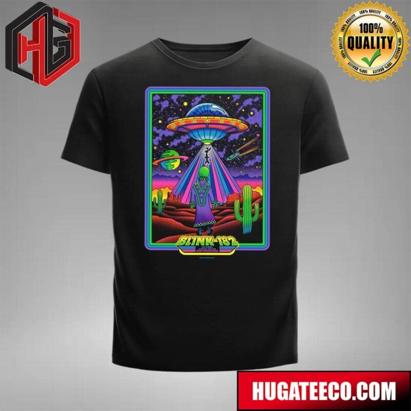 Official Blink-182 Poster For Today’s Show July 2 2024 At Desert Diamond Arena In Glendale Az T-Shirt