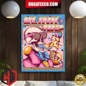 Official Poster Design For Blink-182 Show In Capital One Arena Washington Dc On July 27 2024 Home Decor Poster Canvas