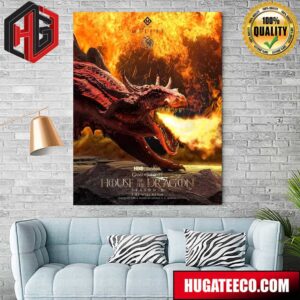 Official Poster For House of the Dragon Game Of Thrones Season 2 Episode 6 Fire Will Reign Merch Poster Canvas