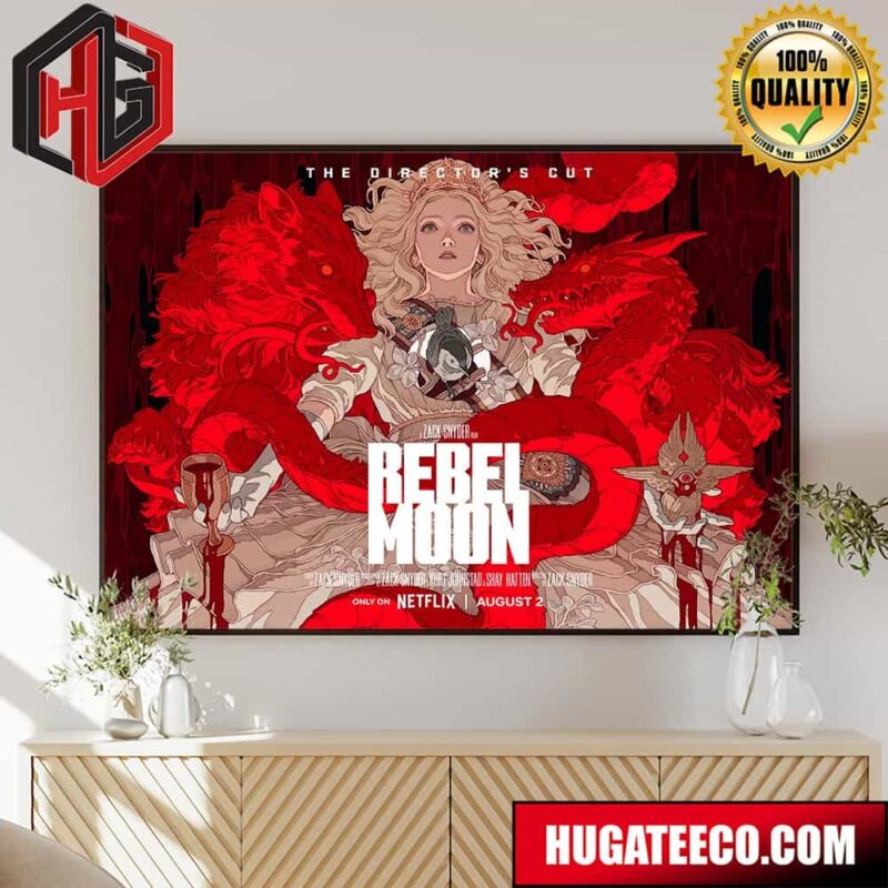 Official Poster For Rebel Moon The Director’s Cut Only On Netflix August 2 Merch Poster Canvas