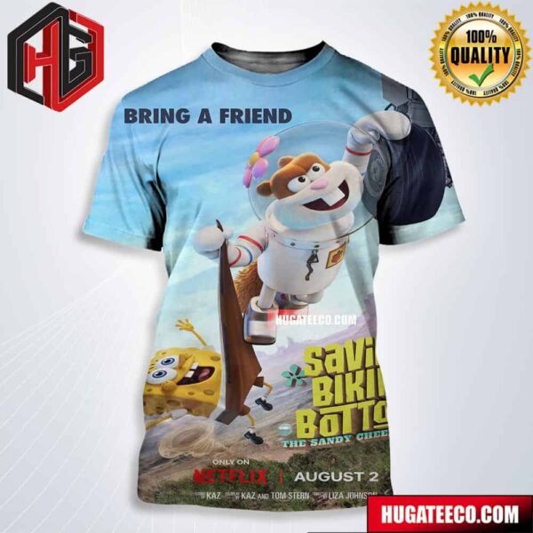Official Poster For Saving Bikini Bottom The Sandy Cheeks Movie Releasing On Netflix On August 2 All Over Print Shirt