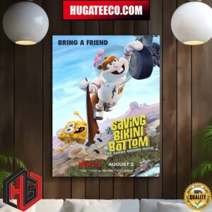 Official Poster For Saving Bikini Bottom The Sandy Cheeks Movie Releasing On Netflix On August 2 Home Decor Poster Canvas