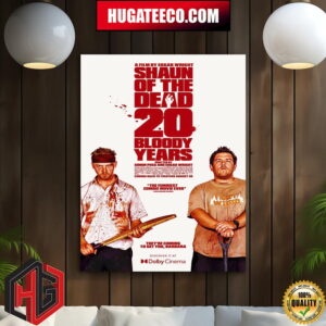 Official Poster For The 20th Anniversary Of Shaun Of The Dead Release In Theaters On August 29th 2024Home Decor Poster Canvas