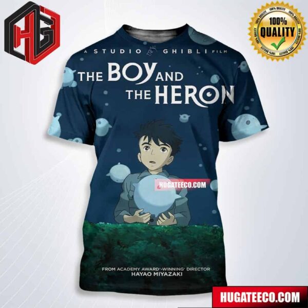 Official Poster For The Boy And The Heron The First-Ever 4k Physical Release For A Studio Ghibli Film Limited Edition All Over Print Shirt