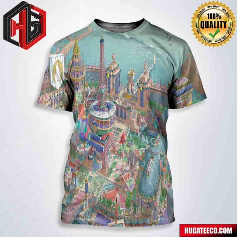 Olympics The Iconic Paris 2024 Posters By Illustrator Ugo Gattoni Are Revealed All Over Print Shirt