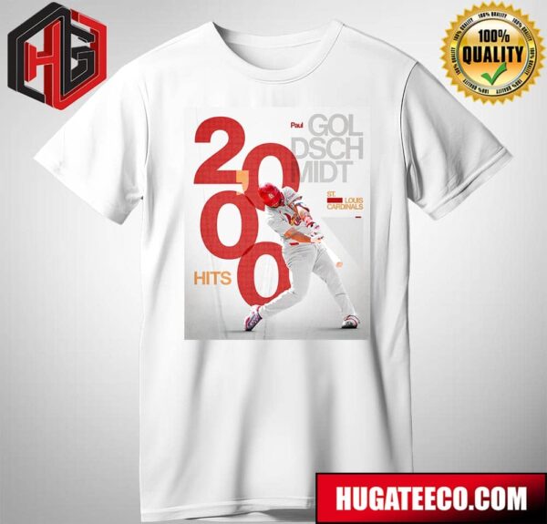 Paul Goldschmidt Achieve 2000 Hits St Louis Cardinals MLB 2024 T-Shirt