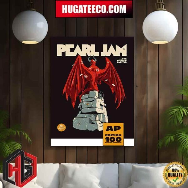 Pearl Jam With The Murder Capital Waldbuhne In Berlin On July 2 2024 Ap Screenprint Home Decor Poster Canvas