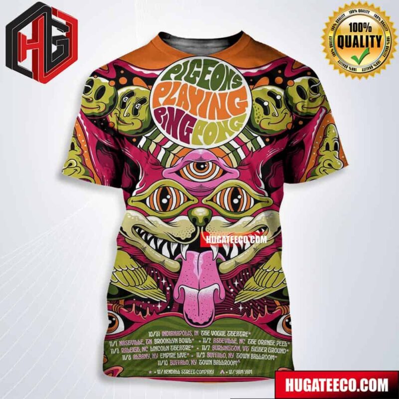 Pigeons Playing Ping Pong Halloween Run And Fall Tour Starting On 10 31 In Indianapolis Schedule List All Over Print Shirt