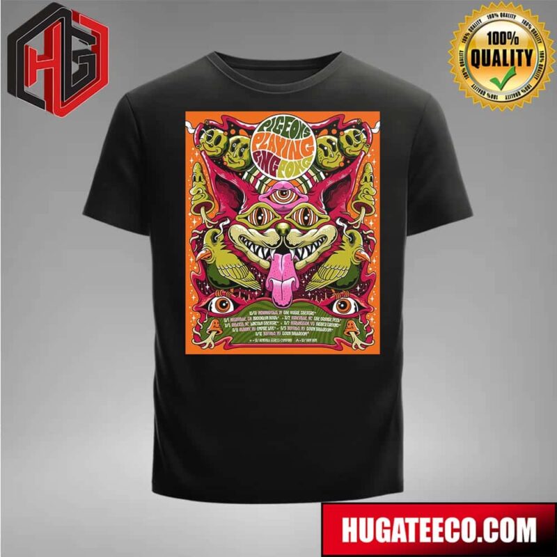 Pigeons Playing Ping Pong Halloween Run And Fall Tour starting on 10 31 In Indianapolis Schedule List T-Shirt
