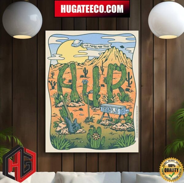 Poster For AJR The Maybe Man Tuor In Phoenix Az At Footprint Center On July 12 2024 Home Decor Poster Canvas