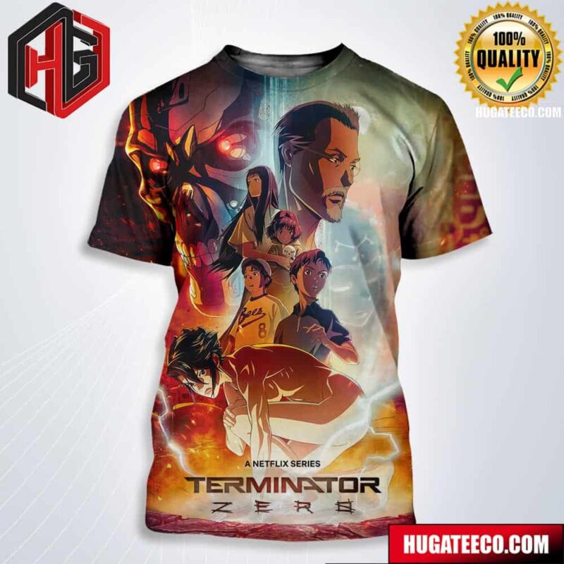 Poster For Terminator Zero Releasing August 29 On Netflix All Over Print Shirt