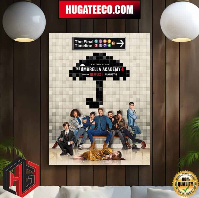 Poster For The Final Season Of The Umbrella Academy 4 Only On Netflix August 8 Home Decor Poster Canvas