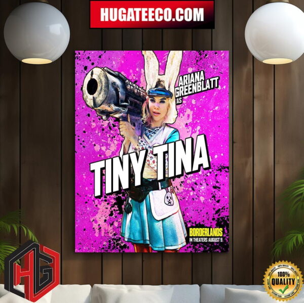 Poster Fot Ariana Greenblatt As Tiny Tina Borderlands In Theaters August 9th 2024Home Decor Poster Canvas