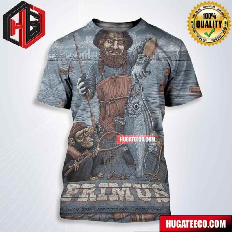 Primus Back To The Seattle Area For Their Show Tonight On Juky 18 2024 At Marymoor Park Over In Redmond Wa All Over Print Shirt