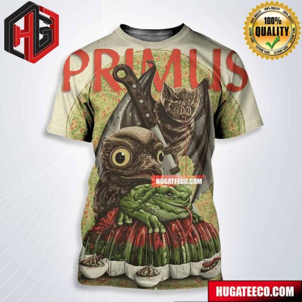 Primus July 15 2024 Mountain America Center Idaho Falls Id Limited Poster Merchandise All Over Print Shirt