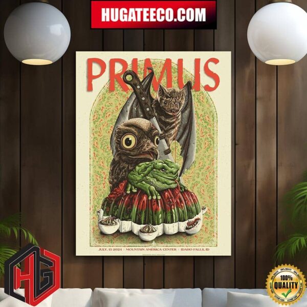 Primus July 15 2024 Mountain America Center Idaho Falls Id Limited Poster Merchandise Home Decor Poster Canvas