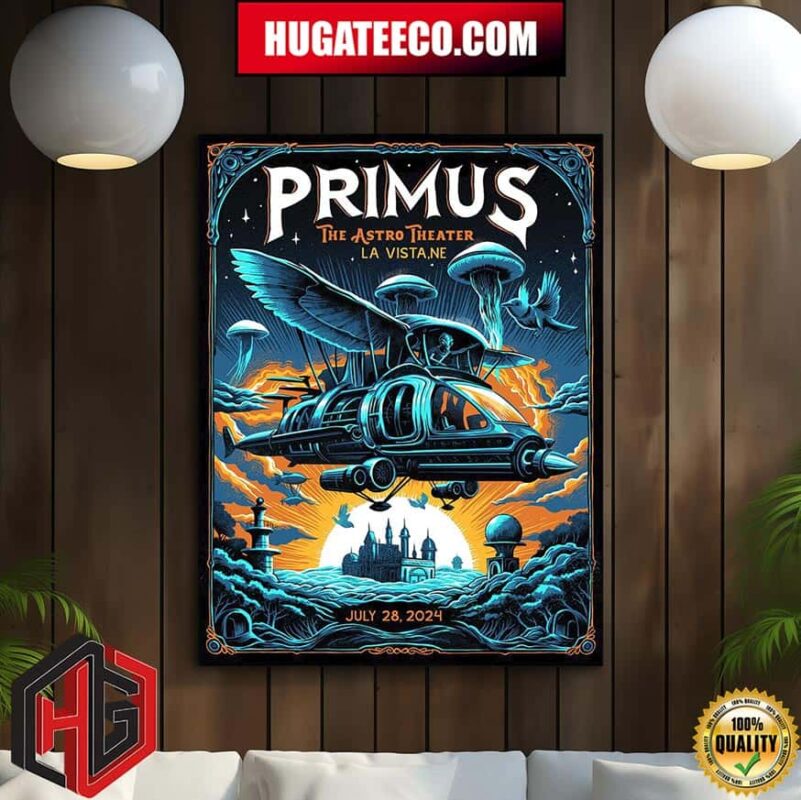 Primus Poster For Show At The Astro Theater In LA Vista NE On July 28 2024 Home Decor Poster Canvas