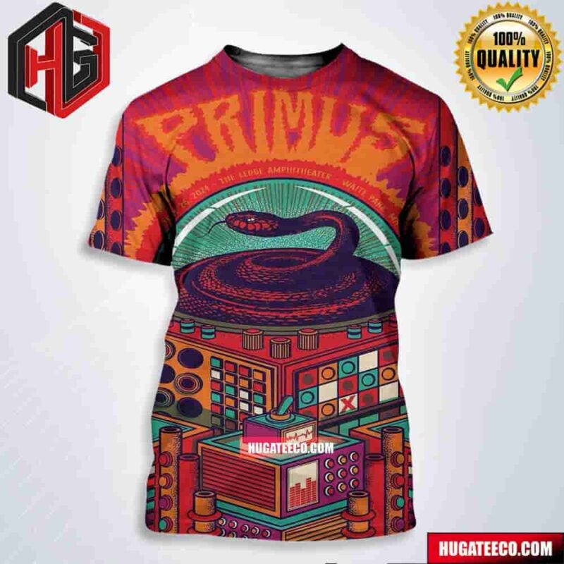 Primus Poster For Show At The Ledge Amphitheater In Waite Park Mn On July 26th 2024 All Over Print Shirt