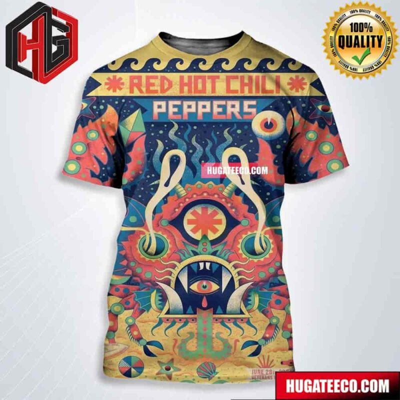 Red Hot Chili Peppers Concert Last Night June 28th 2024 In Virginia Beach USA Poster Version 2 All Over Print Shirt