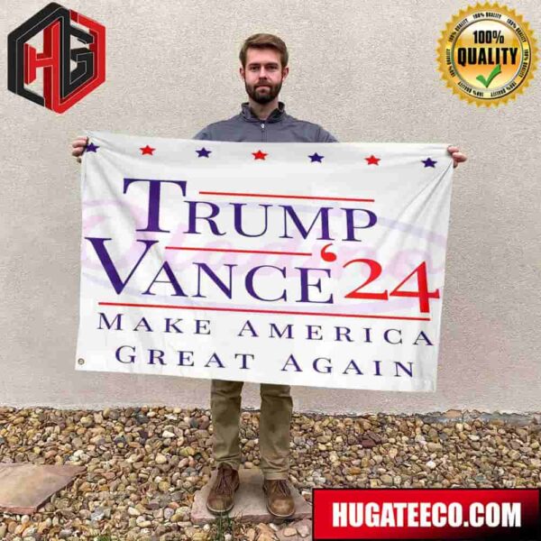 Retro Donald Trump Vance 24 Make American Great Again Garden House Flag