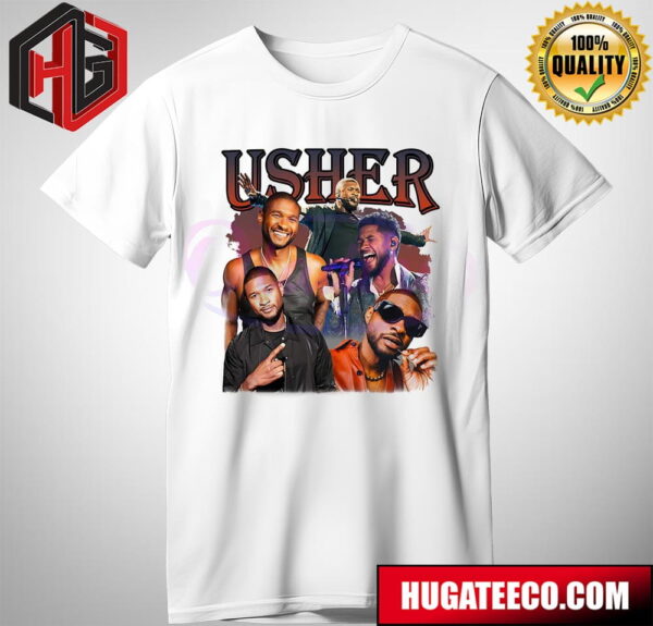 Retro Usher Singer Music Tour Merch T-Shirt