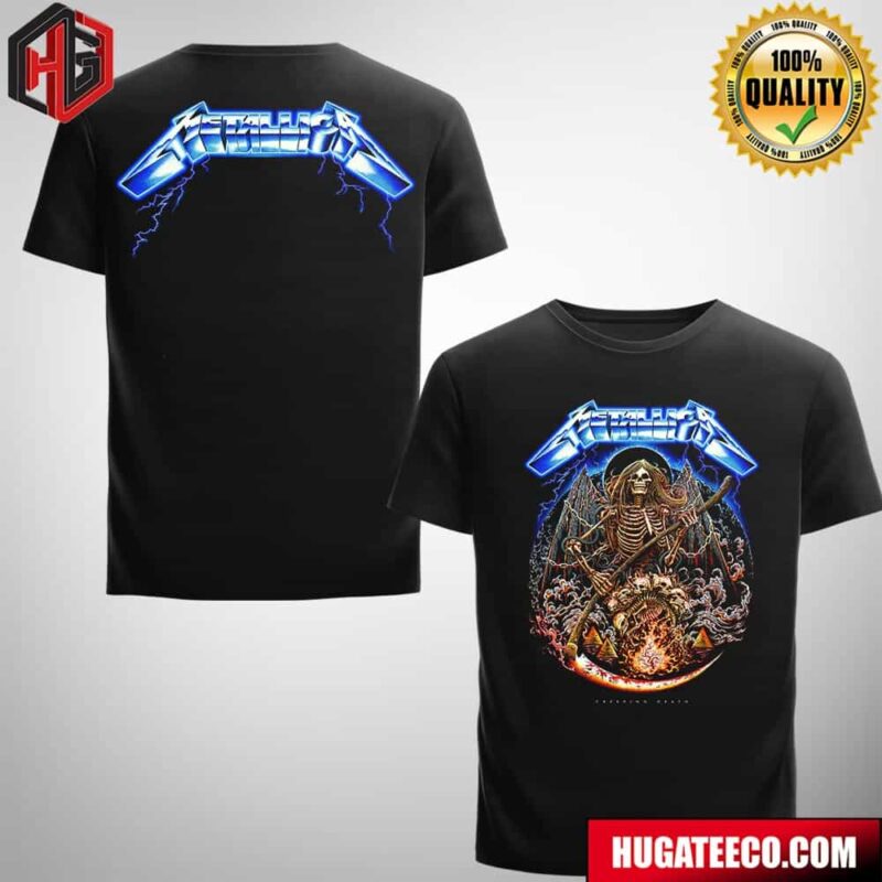Ride The Lightning Visual Rendition Of Creeping Death In Celebration Of The 40th Anniversary Of The Release Of Metallica’s Legendary Thrash Metal Opus Merch Two Sides T-Shirt