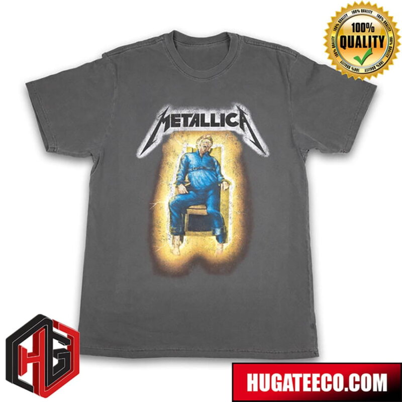 Metallica Ride The Lightning 1985 US Tour Schedule List Fifth Member Exclusive Two Sides T-Shirt
